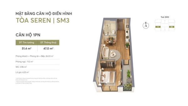 MỞ BÁN SIÊU PHẨM 1 PHÒNG NGỦ dự án Greenera Southmark