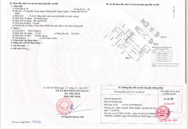 BÁN NHÀ SỐ 43 NGUYỄN TRUNG NGẠN QUẬN 1 52 TỶ