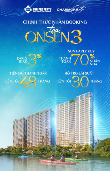 TÒA ONSEN 3 – "CHƯƠNG CUỐI" RỰC RỠ TẠI SUN CHARMORA CITY NHA TRANG: CƠ HỘI CUỐI CÙNG SỞ HỮU SỔ ĐỎ
