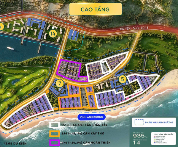 Biệt thự 162m2, 4 tầng, 12PN, sổ đỏ, QL18, Hạ Long - 15 tỷ