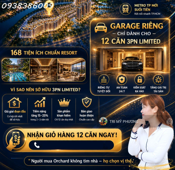 Orchard Heights - chỉ cần 1 tỷ 800 triệu, công chứng sang tên ngay căn 3PN + MT Đại Lộ Hùng Vương
