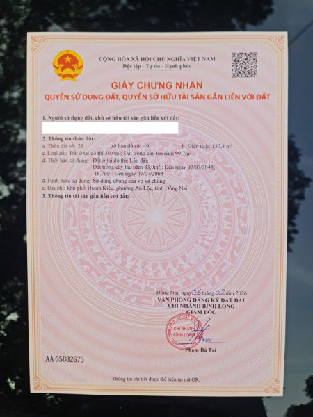 🔥 ĐẤT THỔ CƯ TRUNG TÂM AN LỘC – BÌNH LONG, SỔ HỒNG RIÊNG