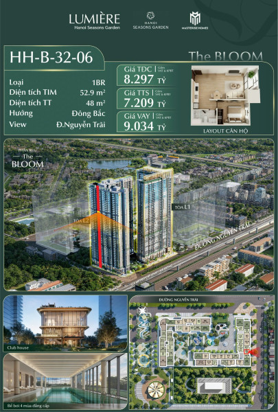 🌿 MASTERISE CAO XÀ LÁ – CĂN 1PN VIEW ĐƯỜNG NGUYỄN TRÃI ĐẸP HIẾM CÓ🌿