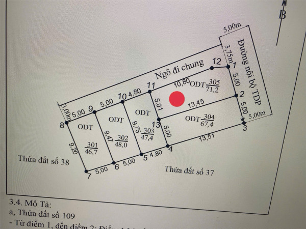 Lô góc 94,8m² – mặt đường 402 Tư Thủy, giá chỉ nhỉnh 3 tỷ  ZALO 0567 222 555