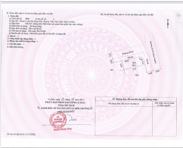 Bán đất nền dự án Thị trấn Sông Đốc, Trần Văn Thời, Cà Mau, 35 tr/m2, 168 m2