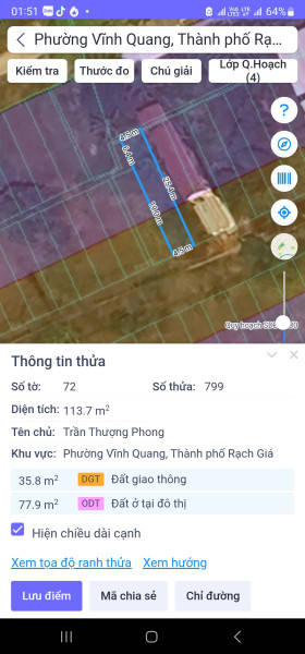 Bán đất khu giáo viên trường Hướng Nghiệp - đường Võ Trường Toản (P Vĩnh Quang cũ, P Rạch Giá, An