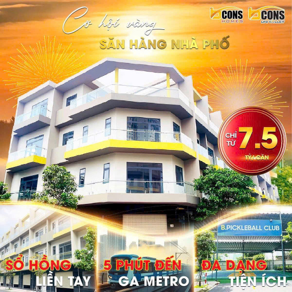 BCONS UNI VALLEY – NHÀ PHỐ SIÊU ĐÔ THỊ GIỮA LÀNG ĐẠI HỌC, PHƯỜNG ĐÔNG HÒA, TP DĨ AN, TỈNH BÌNH